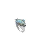 Bague en argent et pierre violette