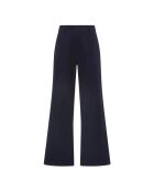 Marineblauwe broek met wijde pijpen
