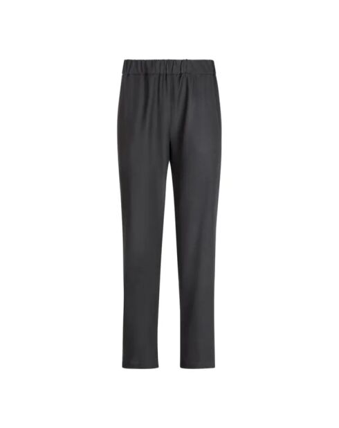 Zwarte elastische broek van scheerwol