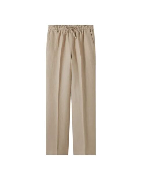 Gerade Leinenhose Carlota in Beige