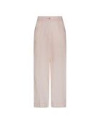 Blassrosa gesprenkelte Leinenhose