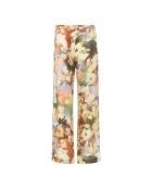 Pantaloni in seta fluida Yareli beige rosa
