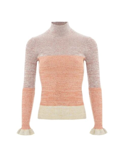 Violetter rosafarbener Rollkragenpullover