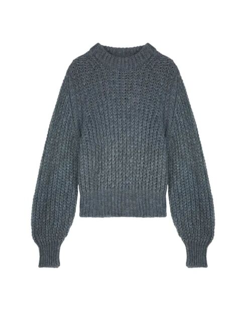 Grauer melierter Pullover Dina