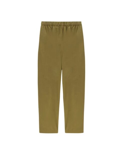Gerade geschnittene Stretchhose in Khakigrün