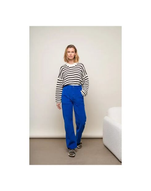 Ronda koningsblauwe katoenen broek
