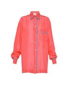 Camicia in seta Habotai Pyjama rosso vermiglio