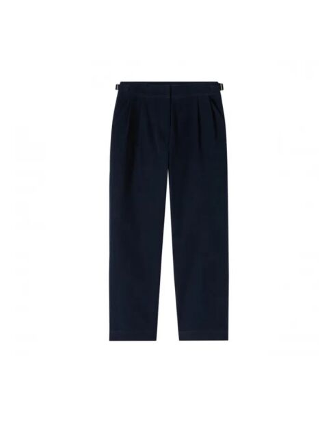 Marineblaue gerade Baumwollhose Jodie