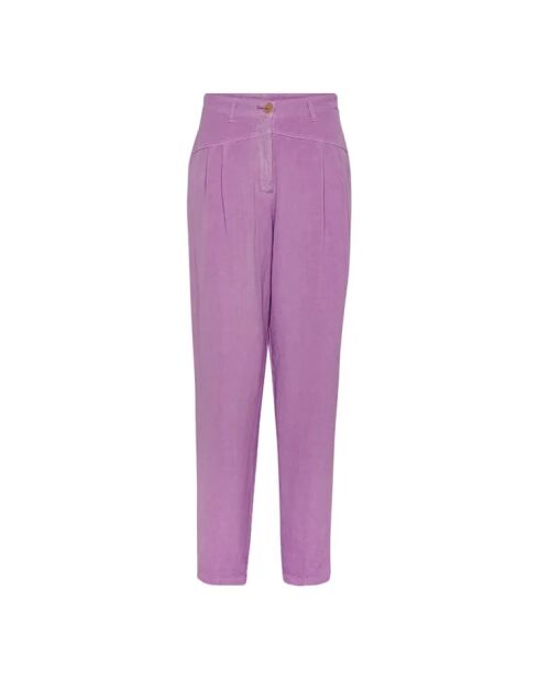 Faltenhose aus Parma-Leinen aus Crêpe