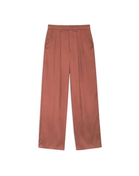 Carrie Terrakotta-Seidenhose