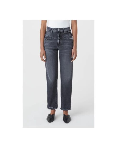 Anthrazitgraue Pedal Pusher Baumwolljeans