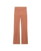 Jeans marroni in cotone svasato Dompay