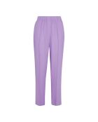 Pantaloni elasticizzati viola in doppia georgette