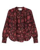Chea Birdy bruine blouse met lange mouwen