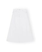Witte katoenen rok met dubbele gulp