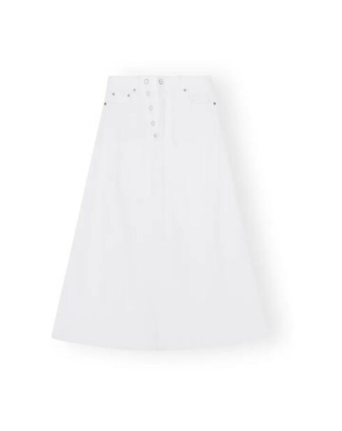 Witte katoenen rok met dubbele gulp