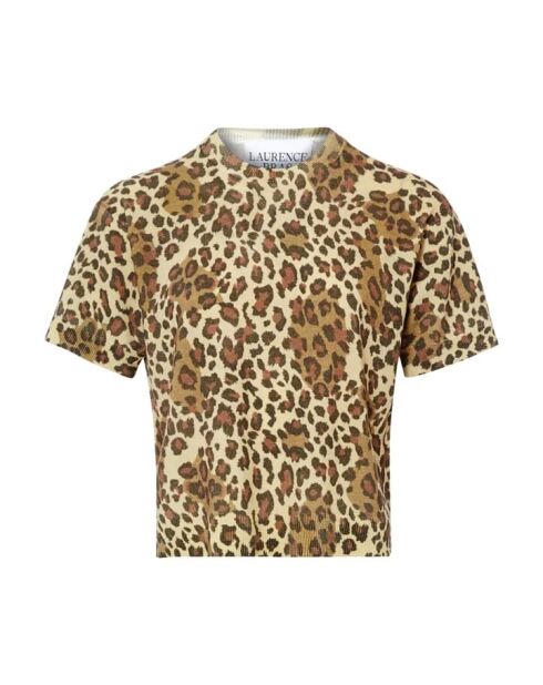 Asmara Merino Leopard Wollpullover mit Rundhalsausschnitt