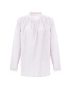 Lilafarbene Bluse Ameli aus Baumwollpopeline