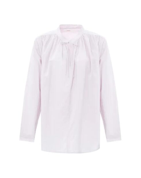 Lilafarbene Bluse Ameli aus Baumwollpopeline