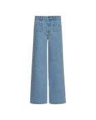 Jeans svasati Patty denim in cotone biologico sbiancato