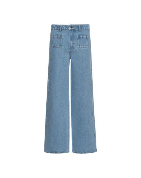 Patty Denim Jeans aus gebleichter, ausgestellter Biobaumwolle