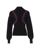 Emerson schwarzer Pullover aus extrafeiner Merinowolle
