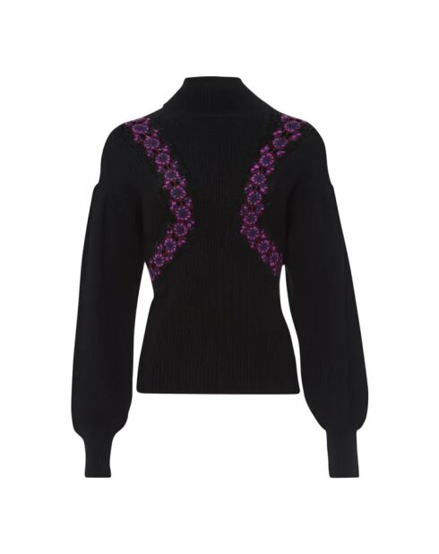 Emerson schwarzer Pullover aus extrafeiner Merinowolle