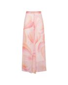 Droomrok van zijde met print Chiffon de rose