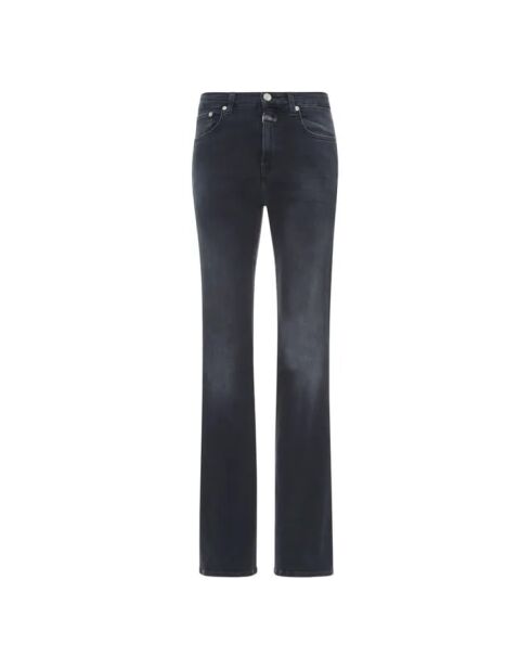 Anthrazitgraue Jeans aus roher Baumwolle