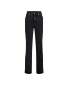Schwarze Flare-Jeans