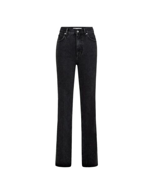 Schwarze Flare-Jeans