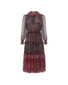 Reina burgunderfarbenes Kleid