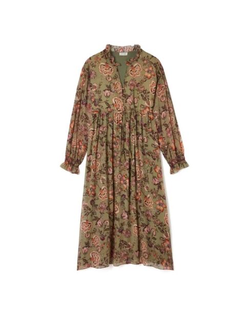 Robe en soie Chella sauge