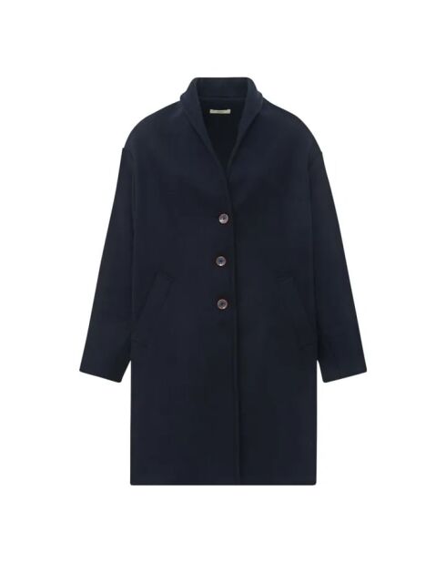 Honoré marineblauer Wollmantel