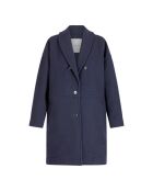 Cappotto in lana blu navy