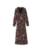 Anthrazitgraues Wickelkleid Steriane
