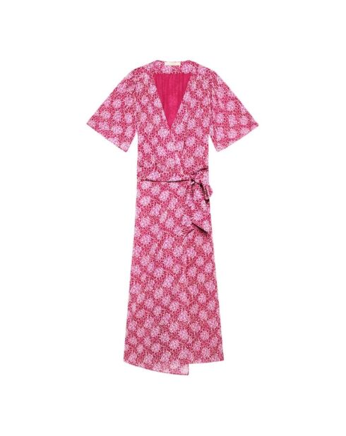 Taslima lila Wickelkleid