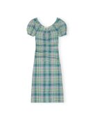Robe en coton Carreaux verte