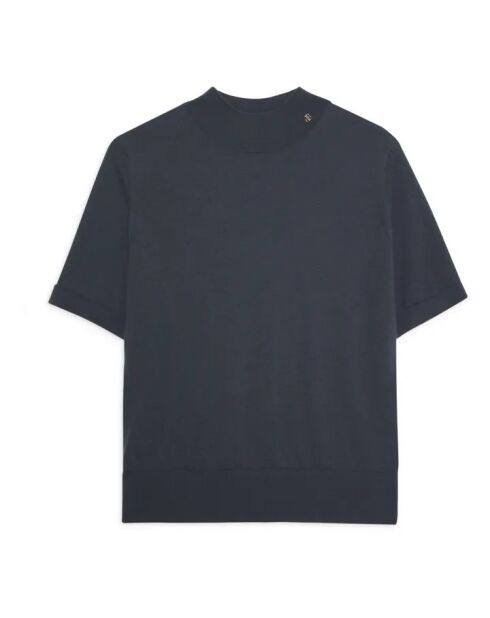 Monique marineblauer Pullover aus Merinowolle und Cashmere