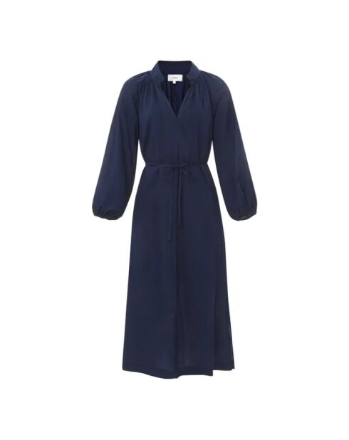 Robe en popeline de coton Arabella bleu marine