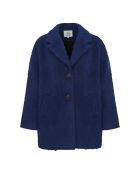 Electric Blue Pony Kurzmantel aus recycelter Wolle