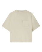 T-shirt beige con tasca