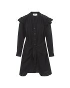 Robe en popeline de coton Suri noire