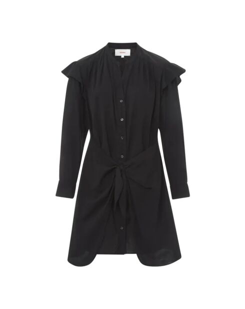 Robe en popeline de coton Suri noire