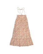 Blassrosafarbenes Lurexkleid Josia mit Blumenmuster