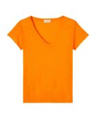 T-shirt Jacksonville in cotone a manica corta arancione con scollo a V