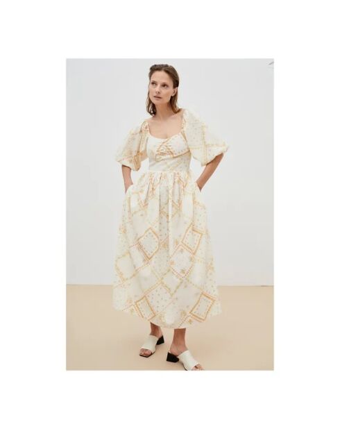 Ecrufarbenes Kleid Idara