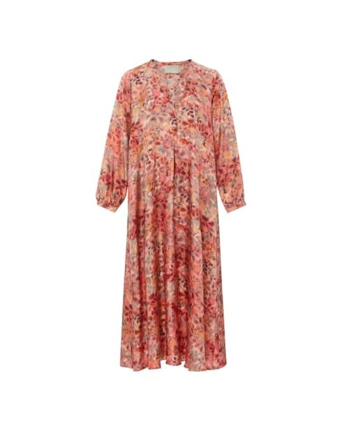Robe en soie Amede Imprimée rose