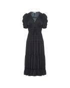 Robe en satin Daria noire
