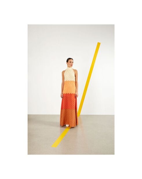 Orangefarbenes Dalia-Kleid